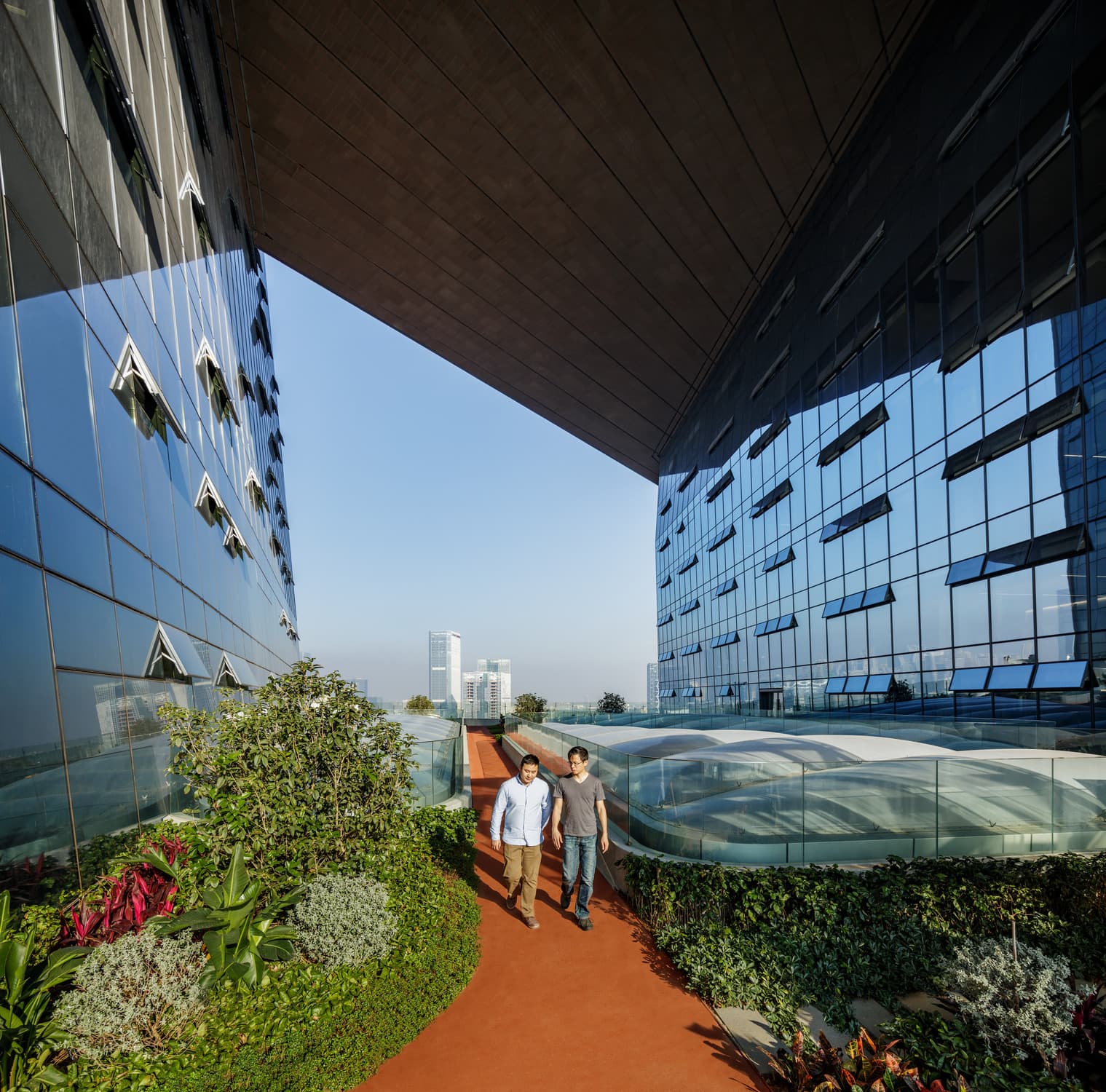 Shenzhen, corporate, headquarters, tech, Tencent, China, facade, LEED